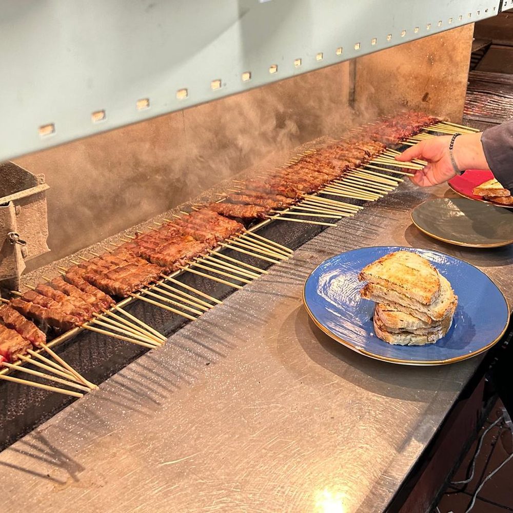 Arrosticini sulla griglia